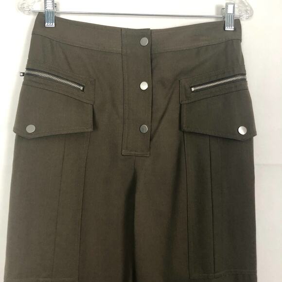 3.1 Phillip Lim 100% Wool Ankle Olive Green Women's Pants 4 - Picture 4 of 14